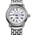 Aerowatch Aerowatch 1942 Moon Phase Automatic 75970 AA01 M  75970 AA01 M механические мужские часы белый циферблат, браслет нержавеющая сталь — вид спереди